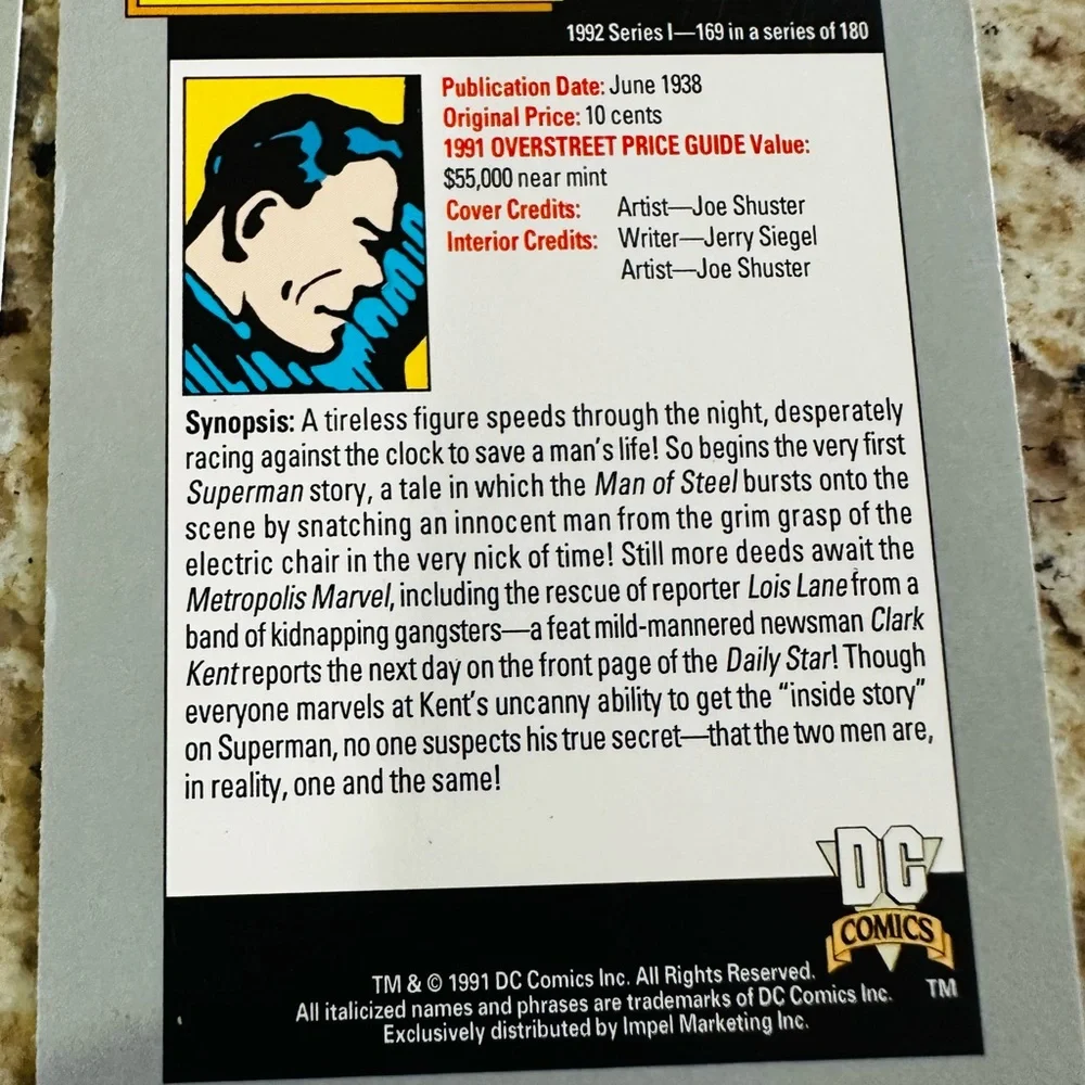 Vintage Comic Book Trading Cards Vintage 1991. Amazing collectible condition